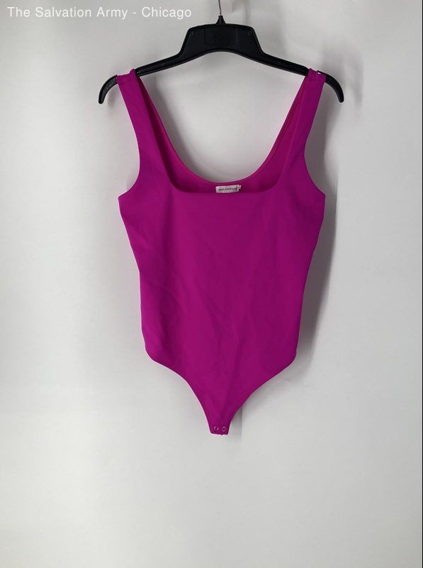 Good American Womens Pink Sleeveless Scuba Modern Tank Bodysuit Size 5