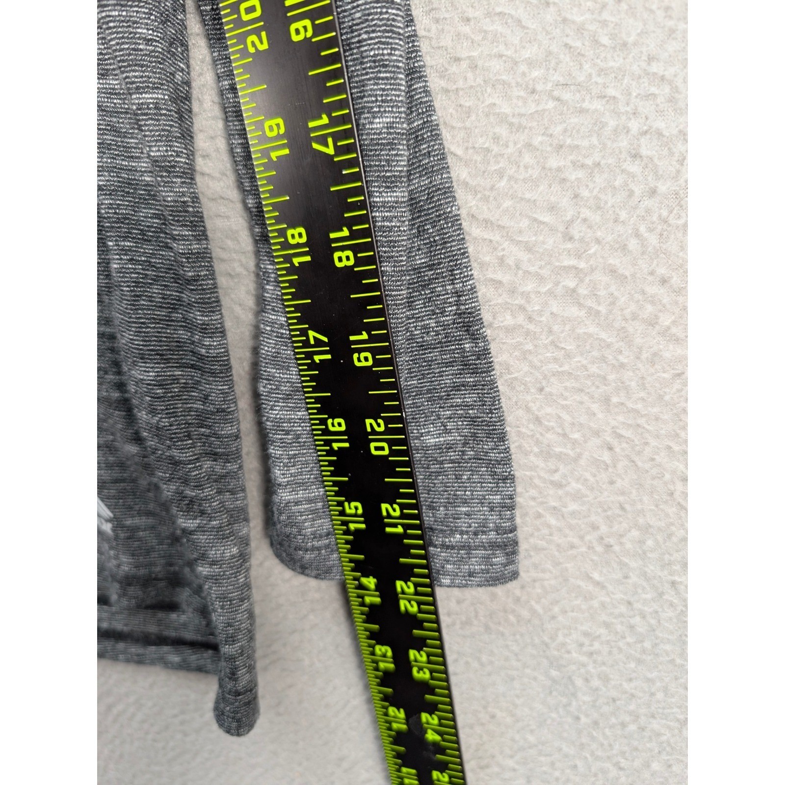 RBX Performance Top Long Sleeve Size M Gray Criss Cross Back Athletic Activewear