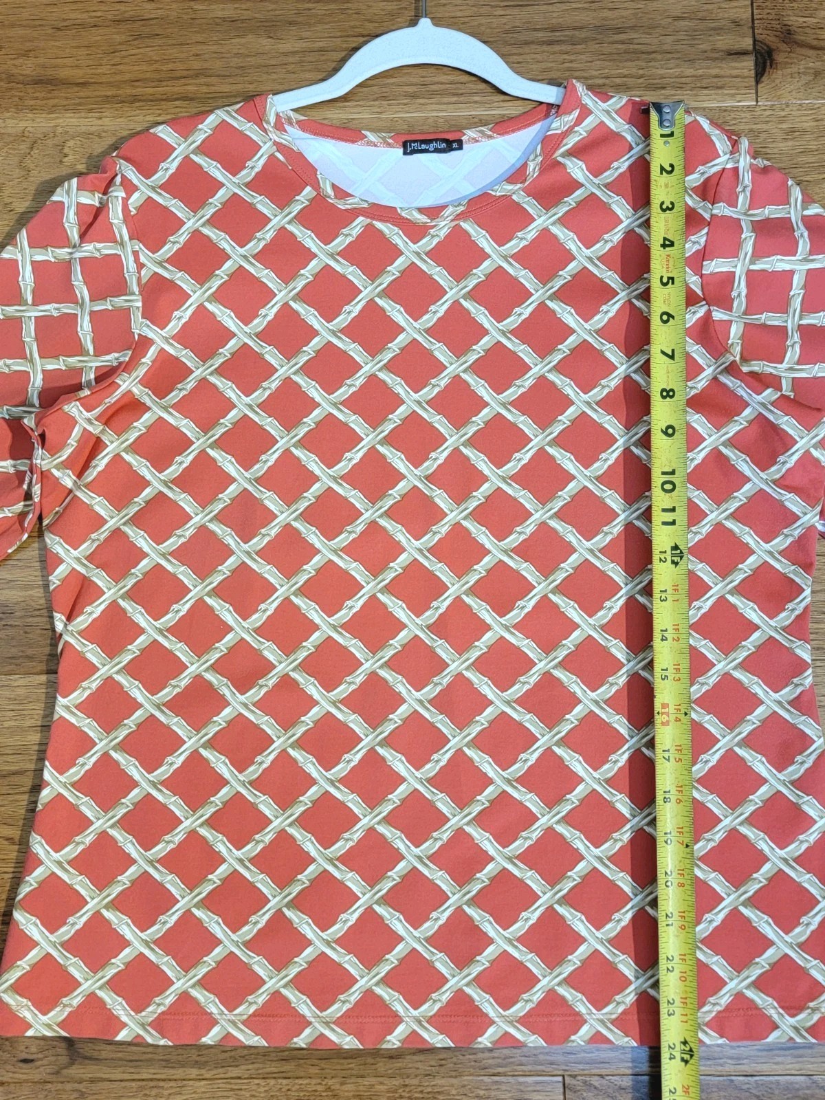 J McLaughlin Shirt Women’s XL Catalina Cloth Bamboo Crosshatch Pullover Top