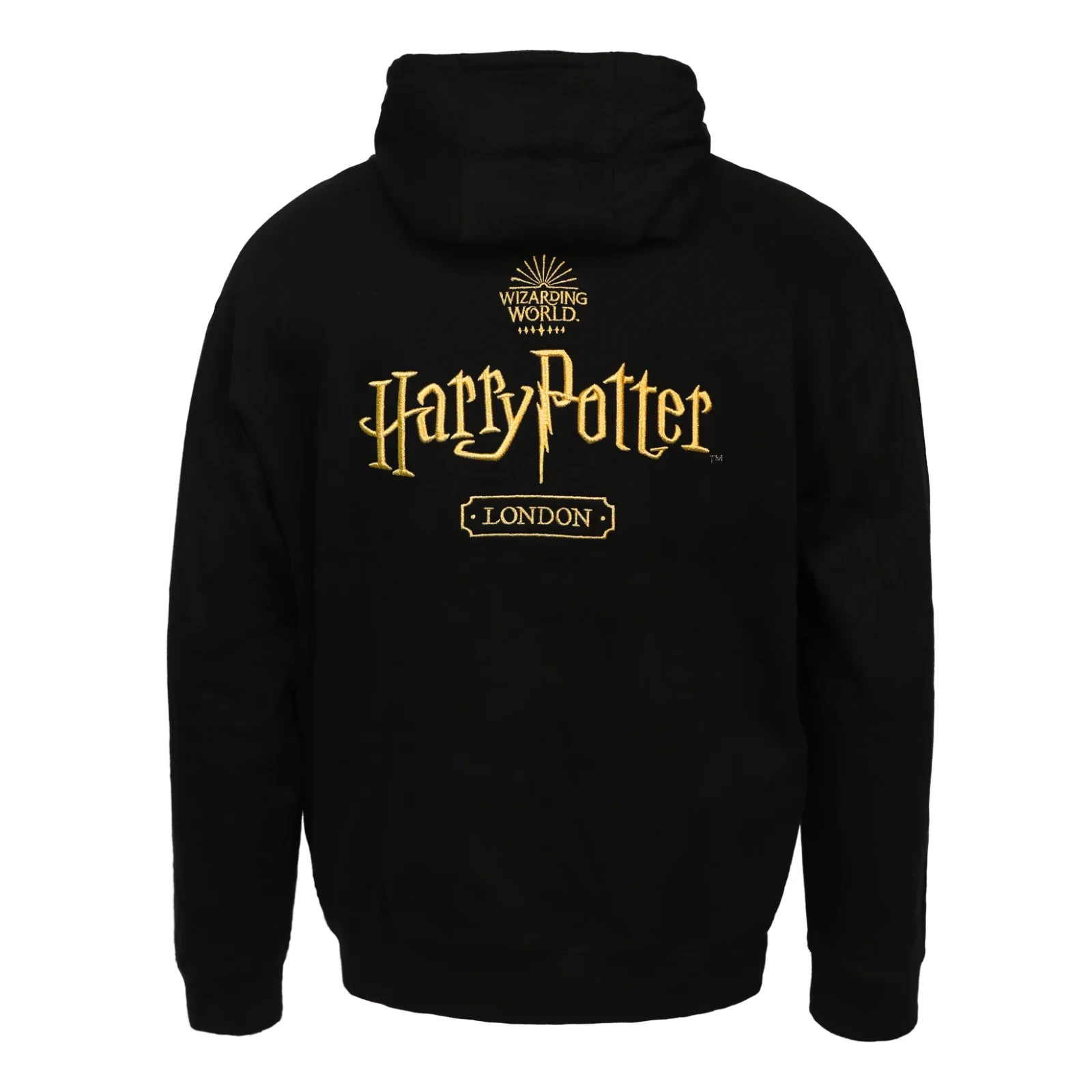 Harry Potter Hogwarts House Crest Spirit Harry LONDON Black & Gold Hoodie