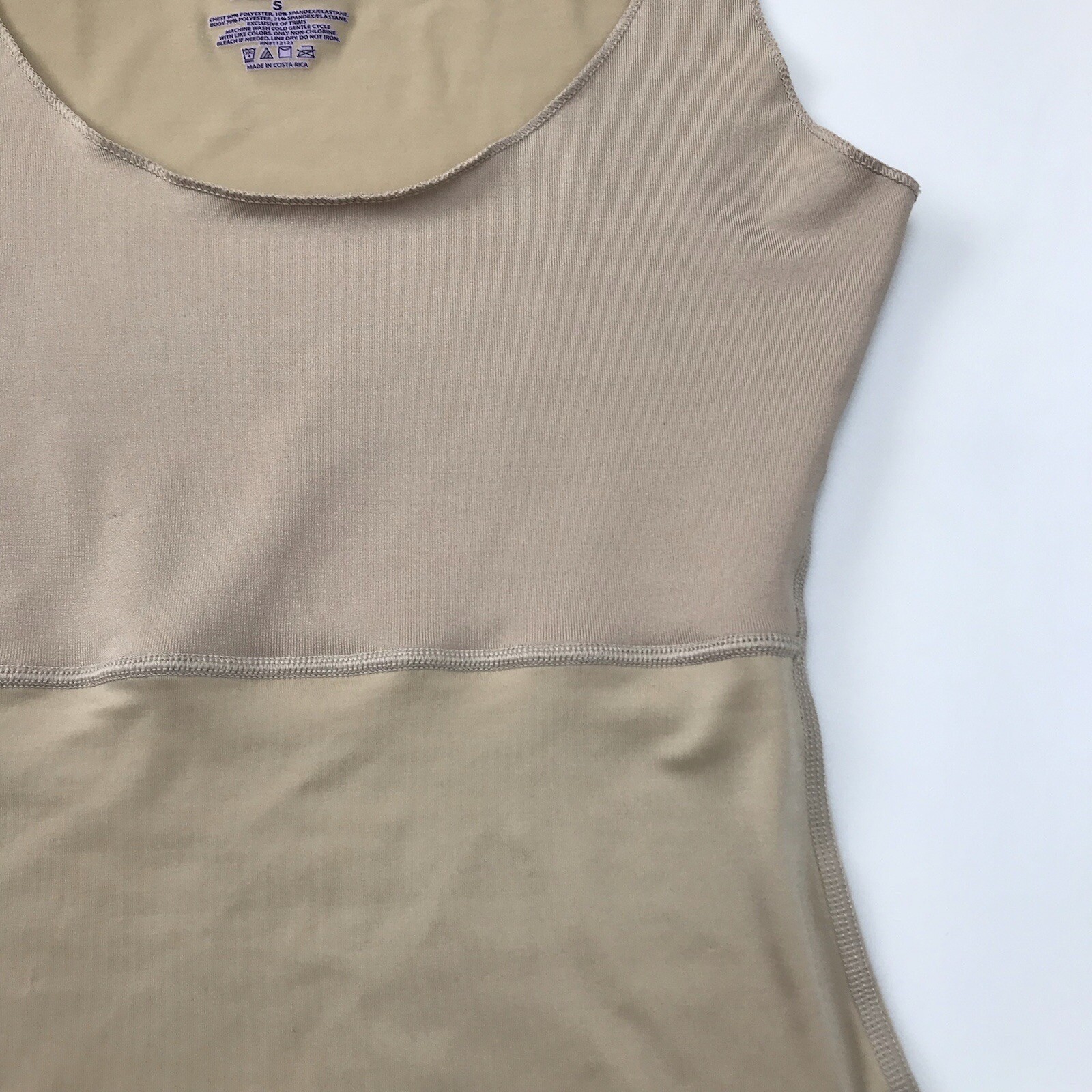 Spanx Hide & Sleek Cami Tank Size S Nude Compression Scoop Neck Top