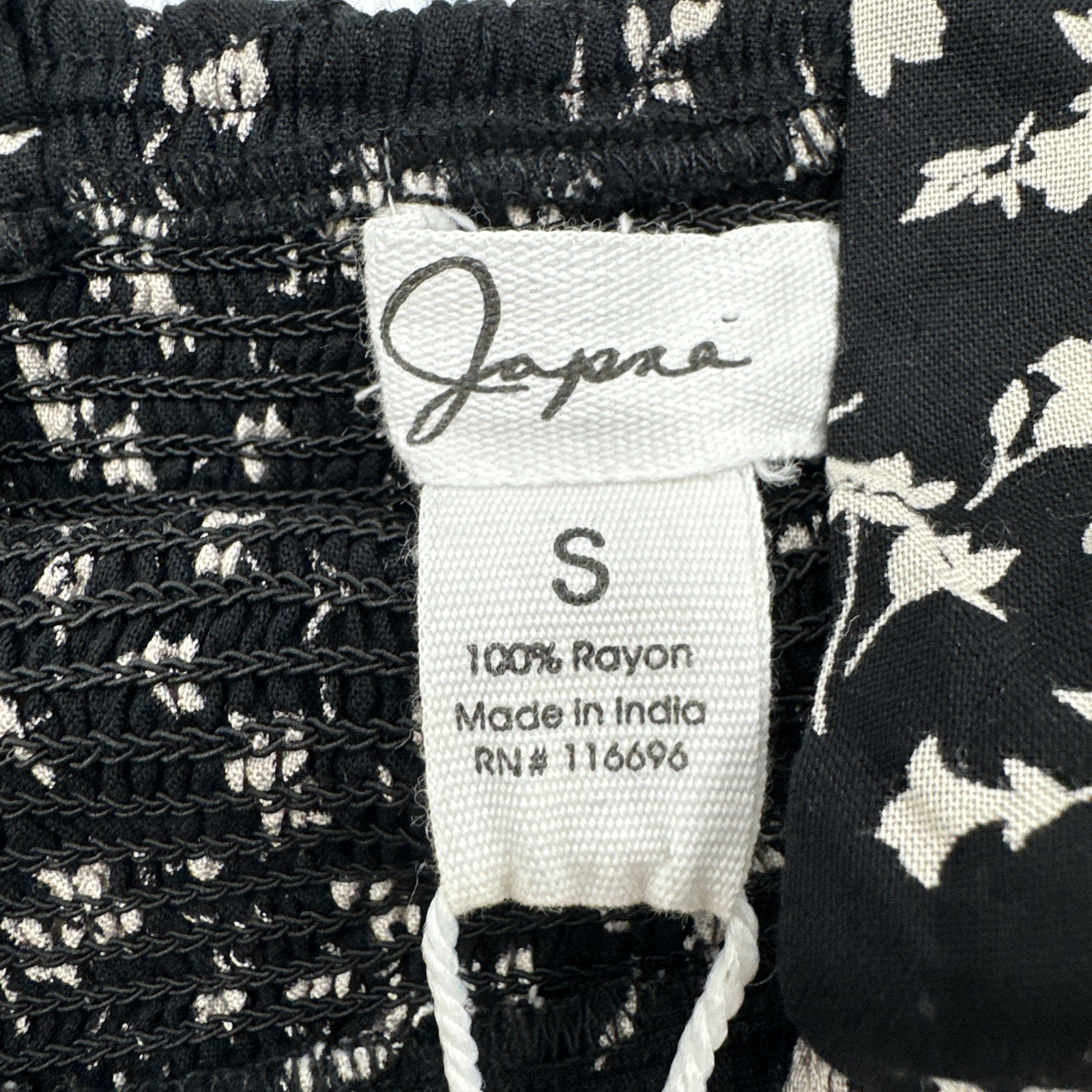 Japna Top Women S Black Floral 2 Pcs Set NWT .#36763