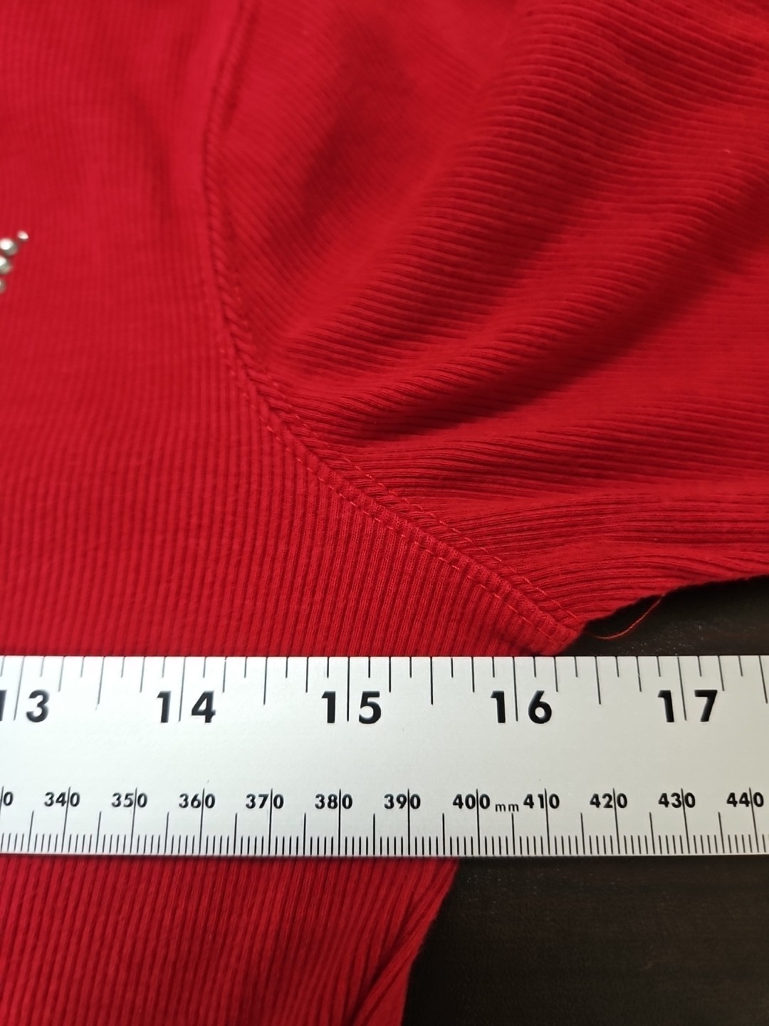Harley Davidson Rhinestone Turtleneck Rib Long Sleeve Turtleneck Stretchy Red M