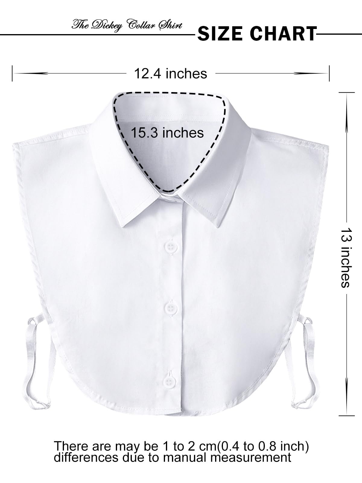 Detachable Dickey Collar Blouse for Women, Fake Half Shirts Faux False Collar…