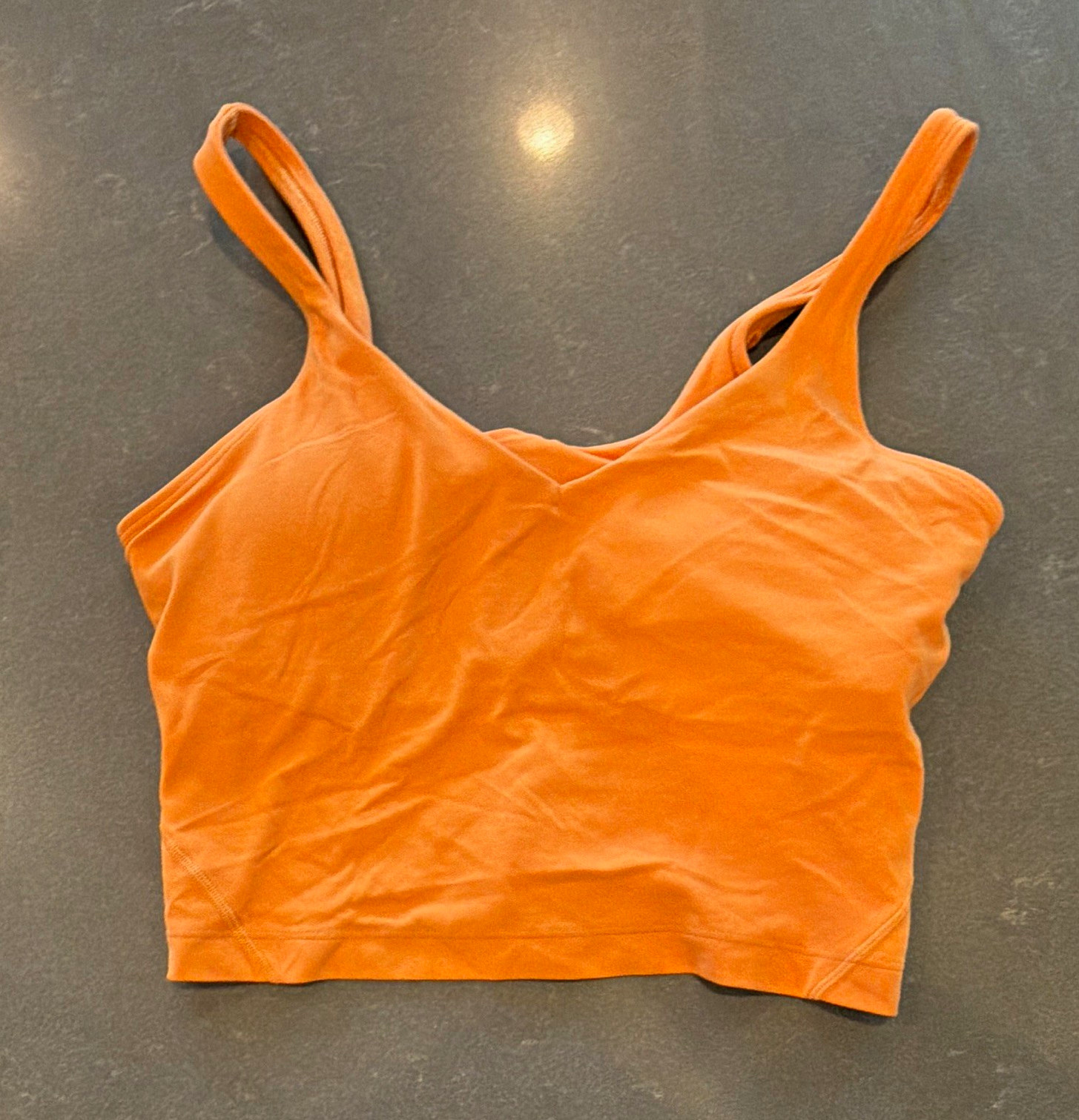 lululemon athletica Orange Racerback Sports Bra 8 Medium Support Wireless