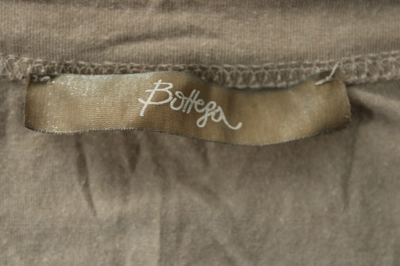 Elisa Cavaletti Bottega Beige Solid Scoop Neck Sleeveless Lace Hem Tank Size L