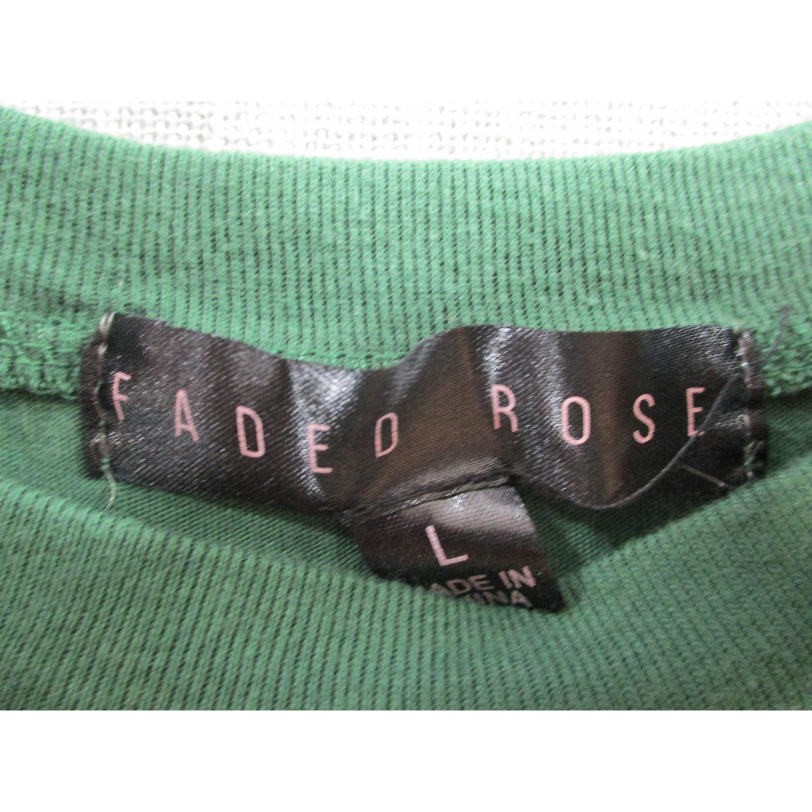FADED ROSE Solid Comfort Relaxed Soft Casual Tee Shirt Womens Size L