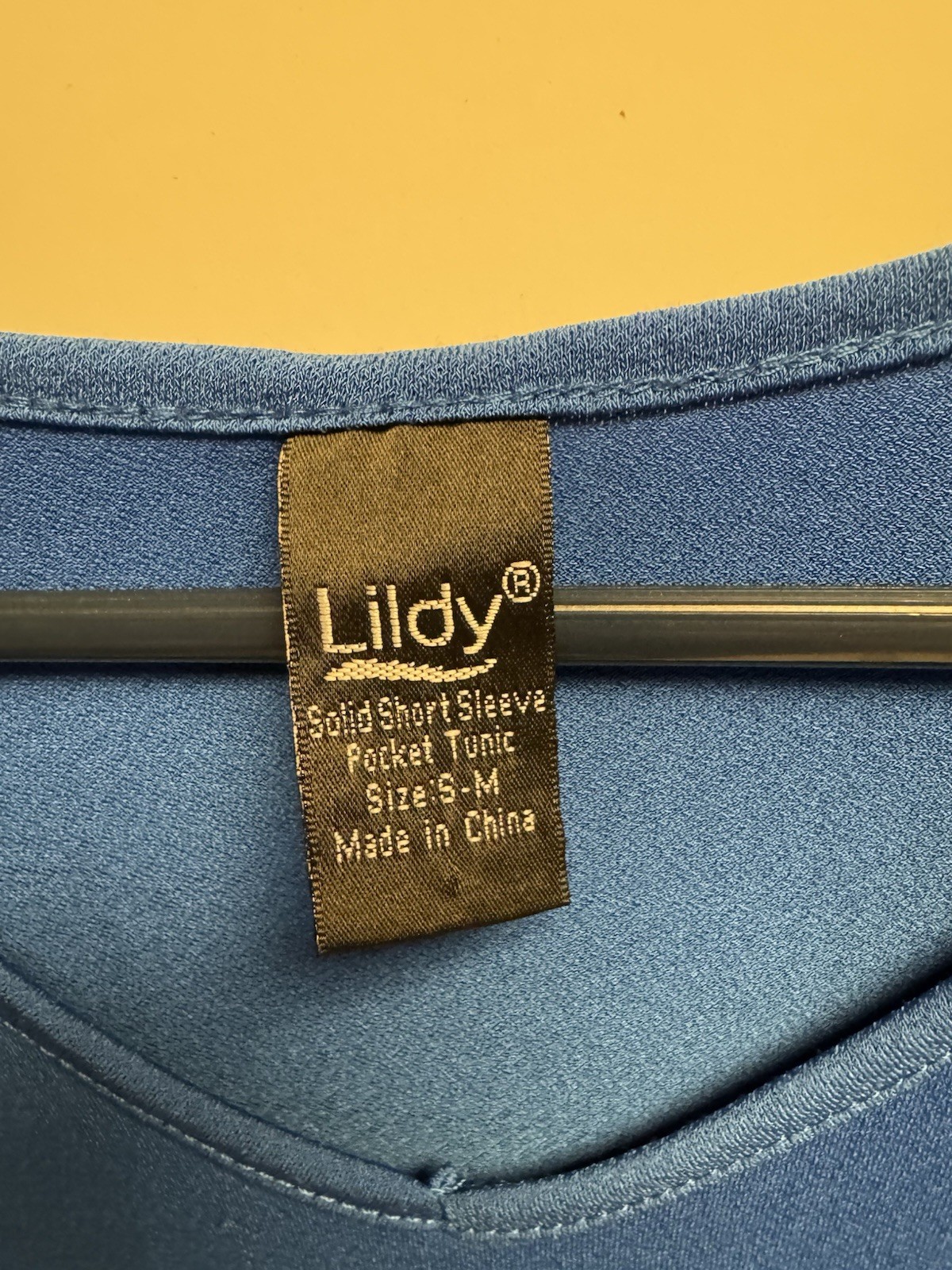 Lildy Women’s Pocket Tunic Top Size S-M Short Sleeve In Royal Blue