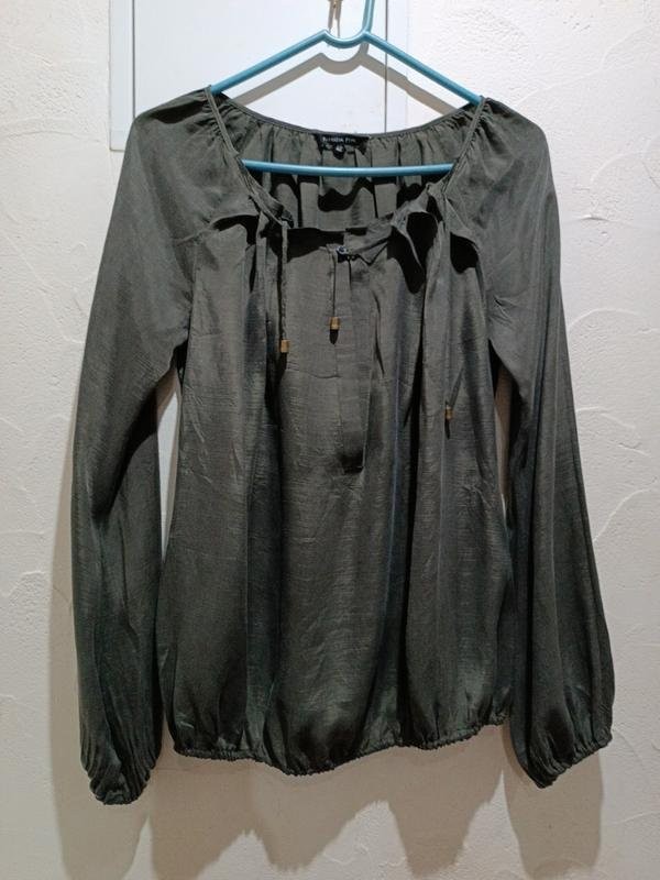 Women Patrizia Pepe shirt khaki silk 42/XL/50