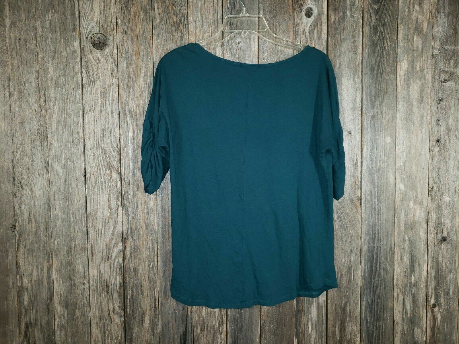 Elle M Top Teal Blue Green Embellished Beaded Indie Boho Festival Artsy Fairy