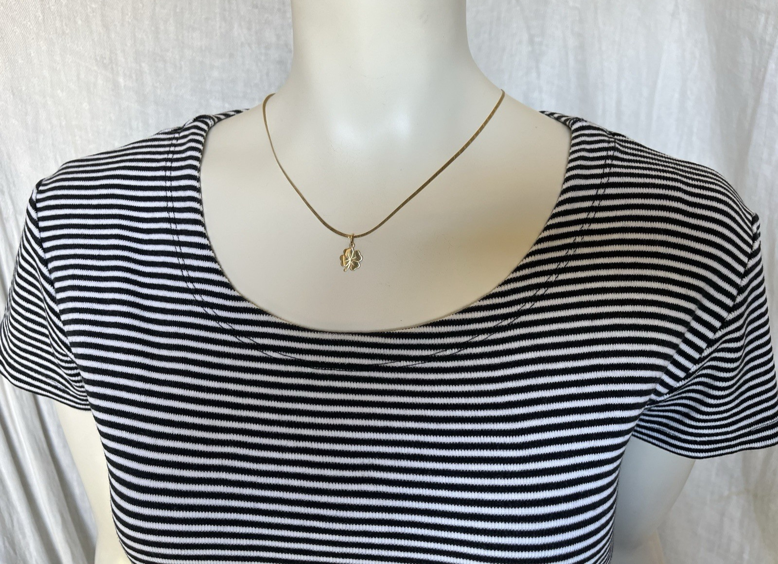 Vintage 90s Y2K Polo Jeans Classic Striped Tee Basic Cotton Top Womens M USA