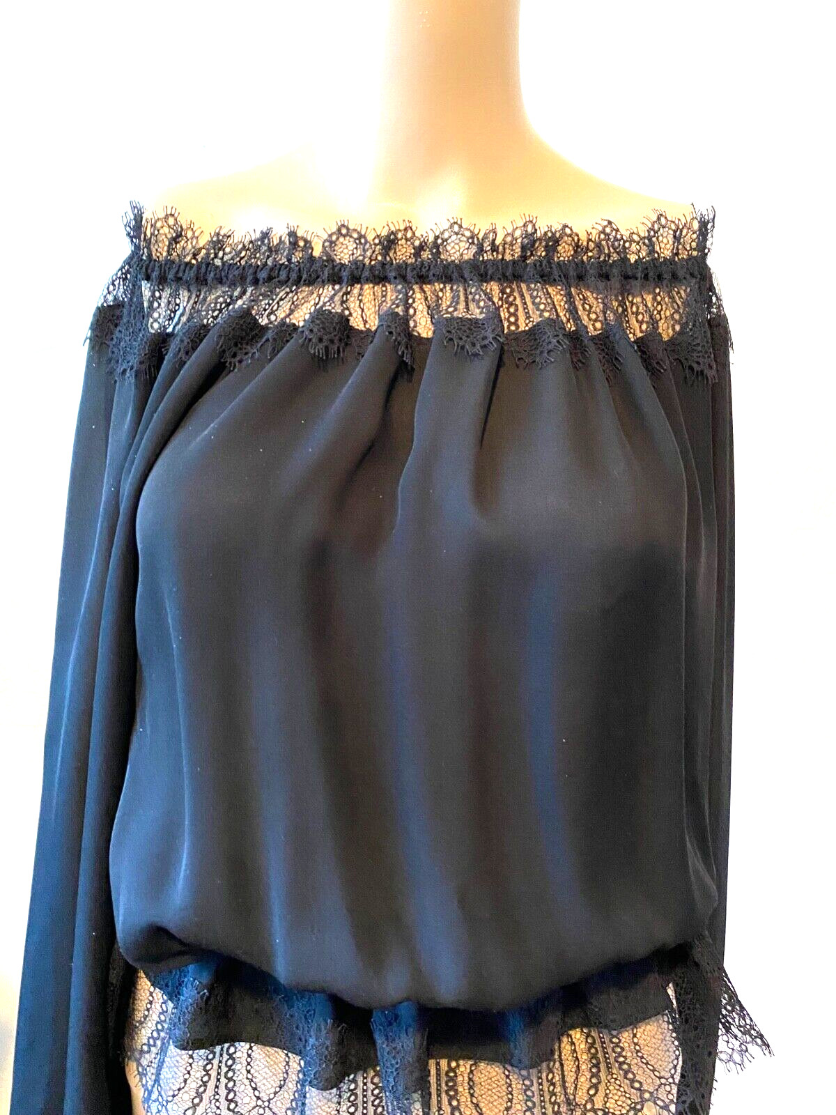 Women’s Tamara Mellon Black Silk Blouse Size 2 US 6 UK