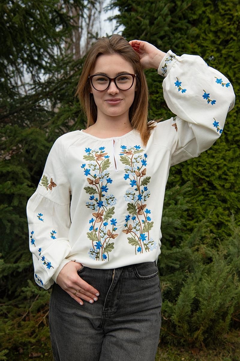 S, M, L, XL, 2XL, 3XL, 4 XL, Linen blouse Vyshyvanka, women’s embroidered shirt