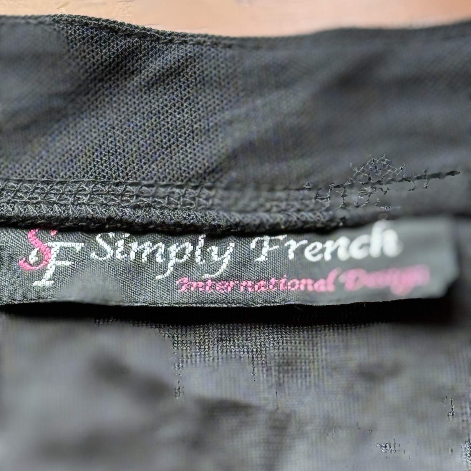 Vintage Y2K Simply French Floral Sheer Mesh L Top Black Whimsigoth Fairy