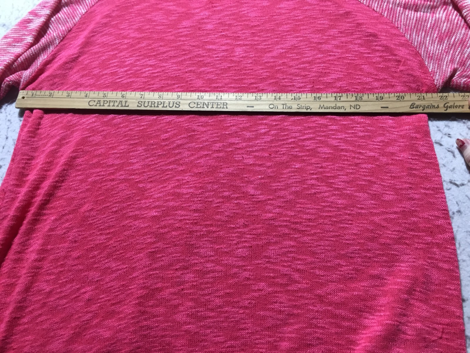 Derek Heart Plus Blouse Size 1X Two Tone Pink 3/4 Sleeve Knit Light
