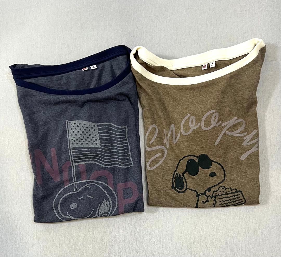 UNIQLO PEANUTS Snoopy T-Shirt Set Joe Cool Astronauts Vintage M Good Condition