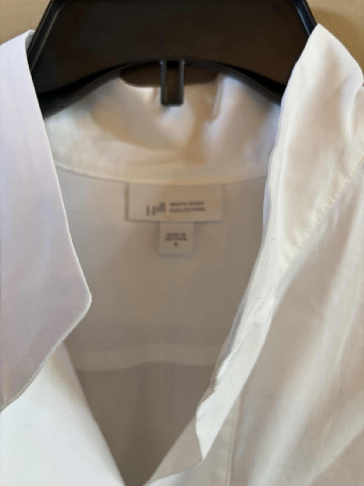J. Jill White Shirt Collection Pullover Tunic Shirt Stand Collar 3/4 Slv Sz M