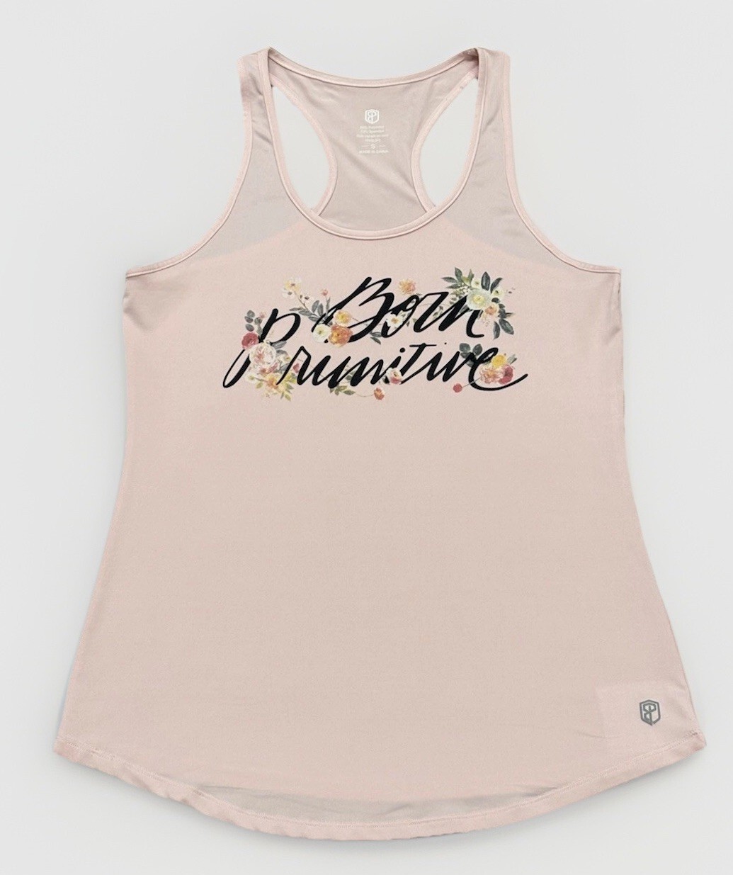 Born Primitive Floral Calligraphy Staple Tank Pink Cherry Blossom Women’s Small