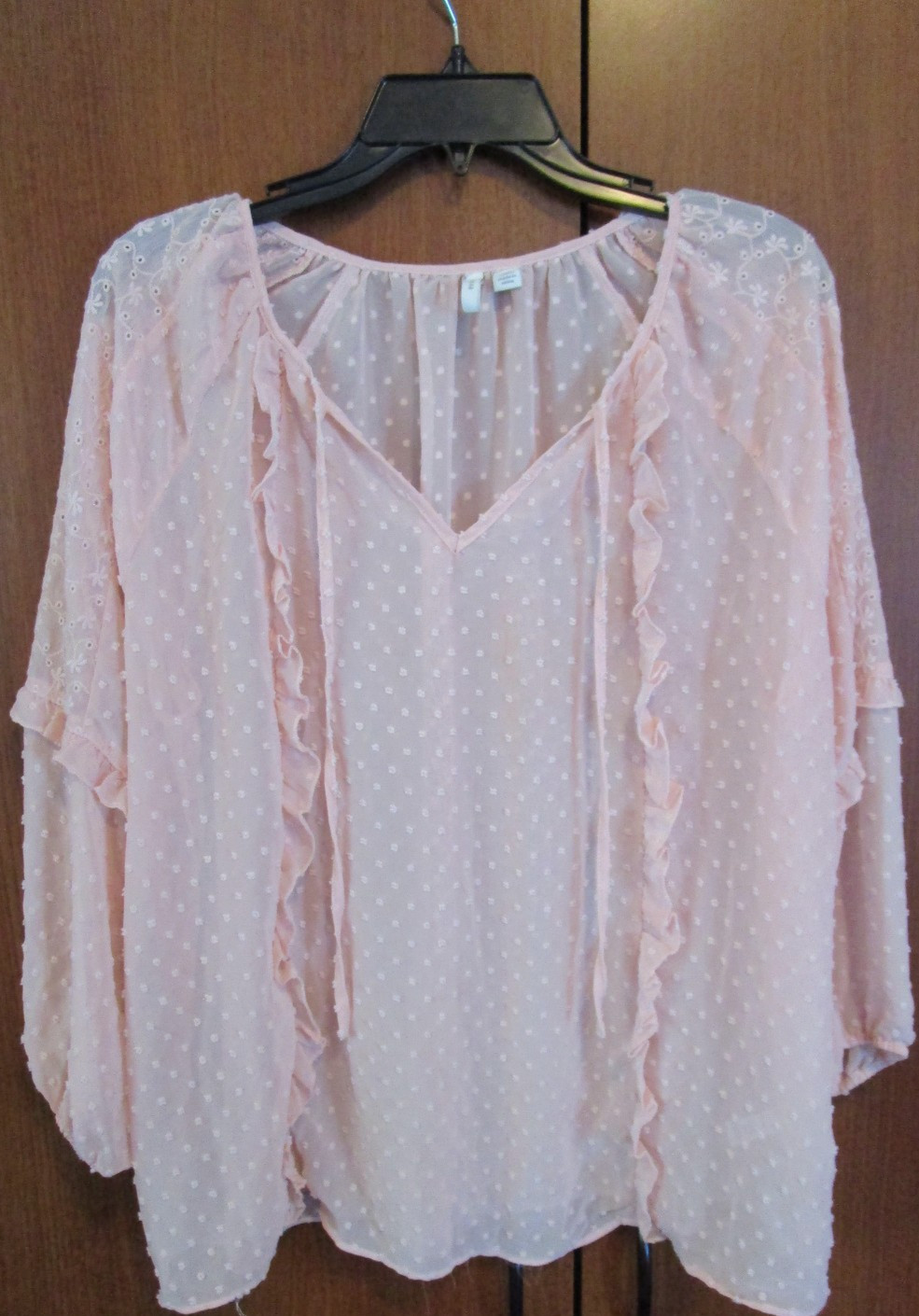Est 1946 Dotted Swiss Tunic Top Sz XL Polyester Bust 48 Length 25 in
