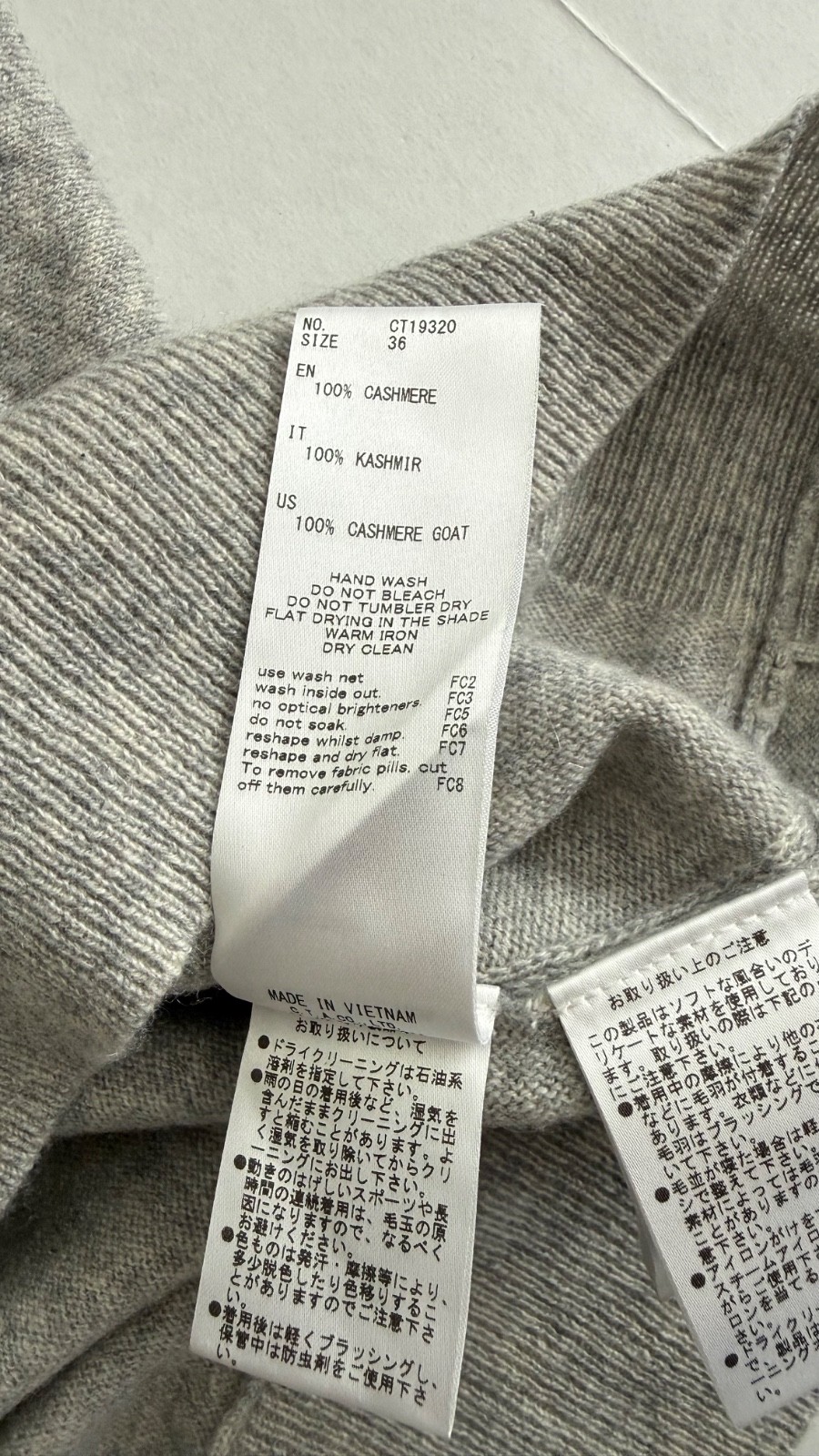 C.T.plage Light Gray Casual Short Sleeve Pullover Cashmere Top Size 36