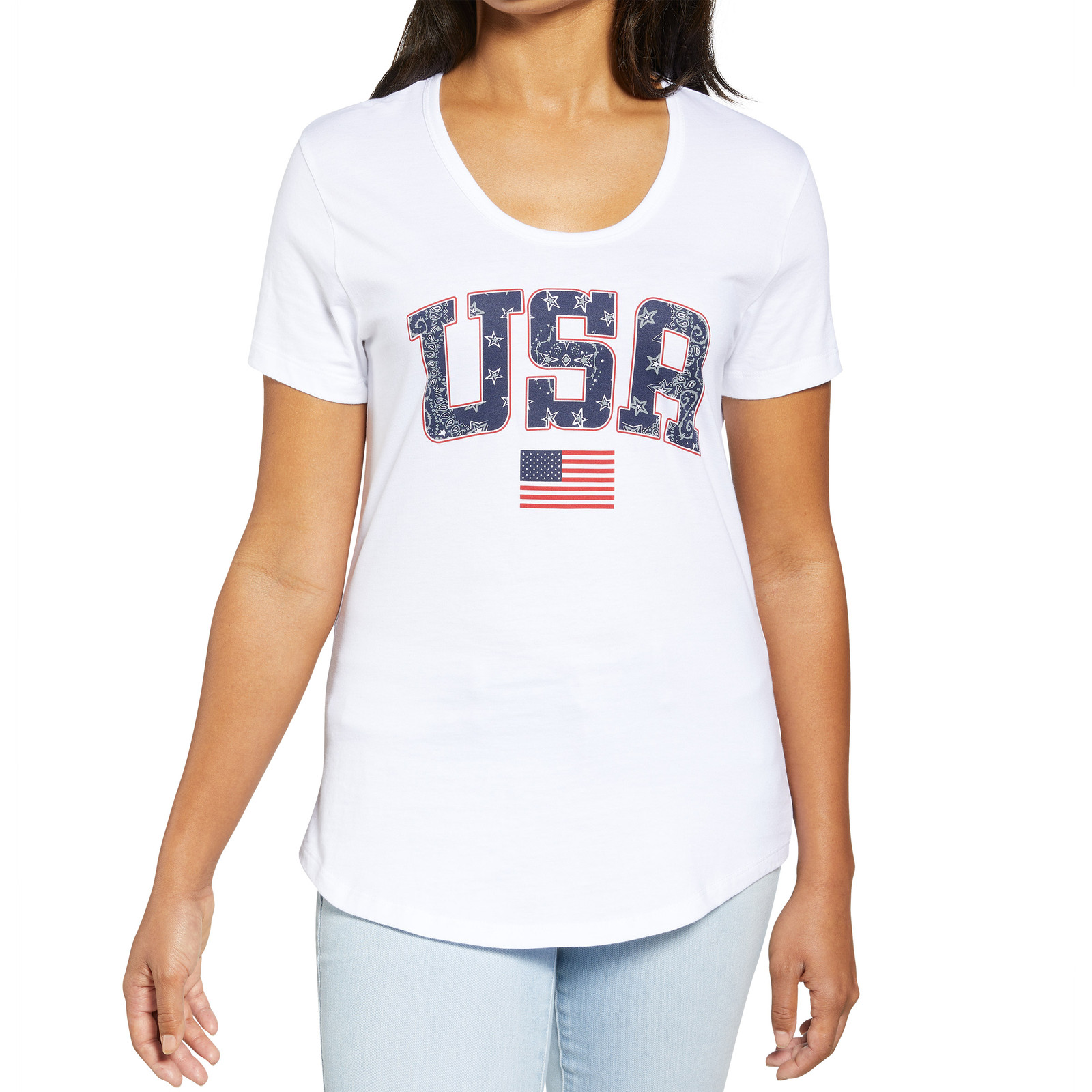 Galt Ladies American Flag USA Tee T-Shirt