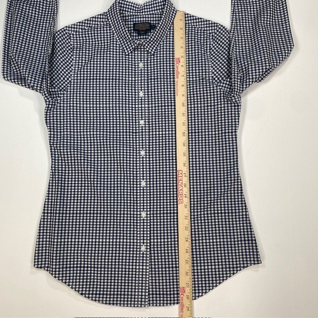 Pendleton Long Sleeve Gingham Button Down Shirt Womens Size Medium Blue White