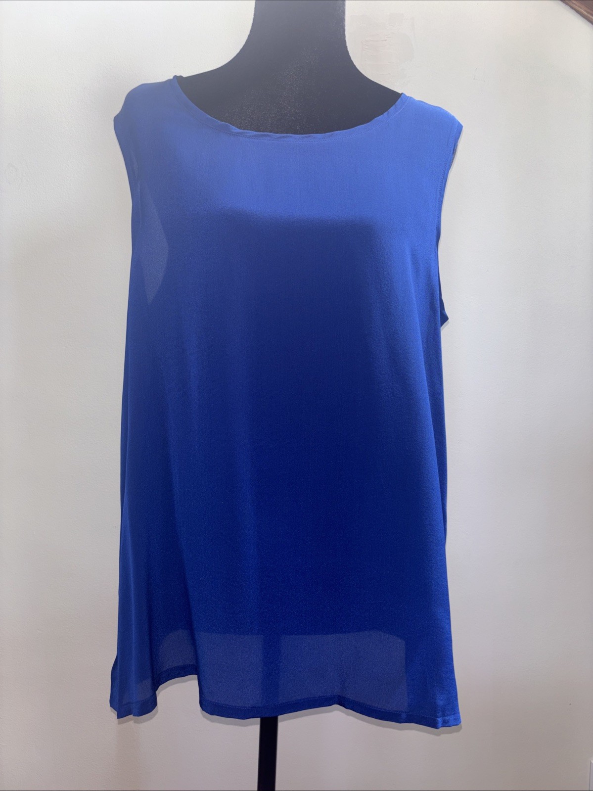 NEW Weekend MaxMara Women’s Size XXL Ocean Sleeveless Silk Top