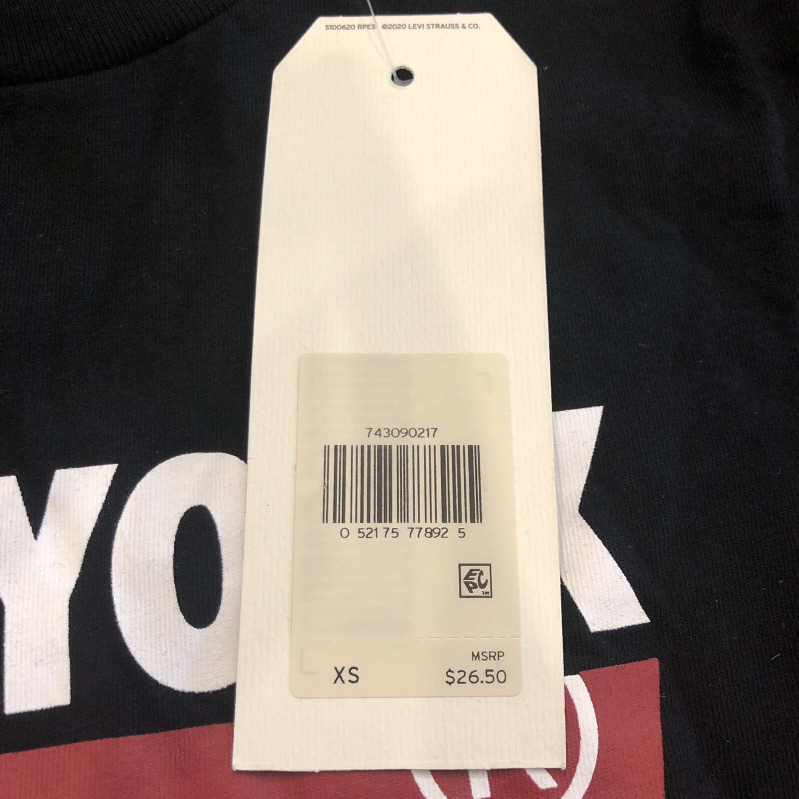 Levi’s Women’s Logo New York Tee Black XS