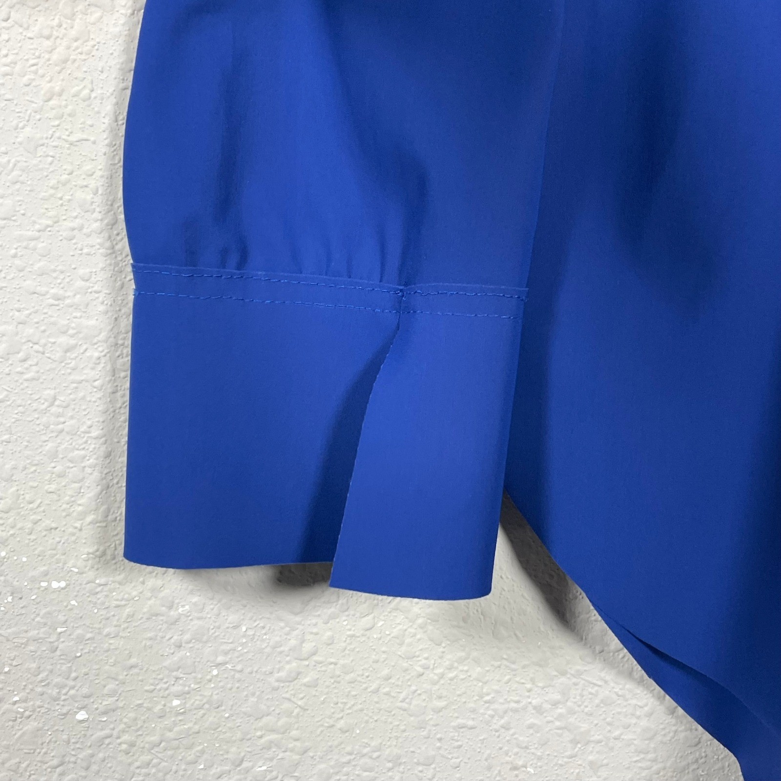 Chiara Boni Atena Top Women 44 Blue Long Sleeve Minimalist Quiet Luxury Office