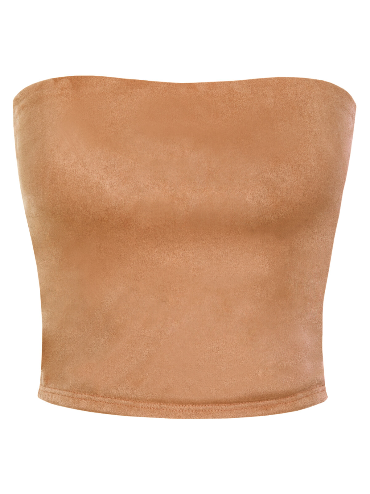MixMatchy Causal Strapless Double layered Basic Faux Suede Sexy Tube Top