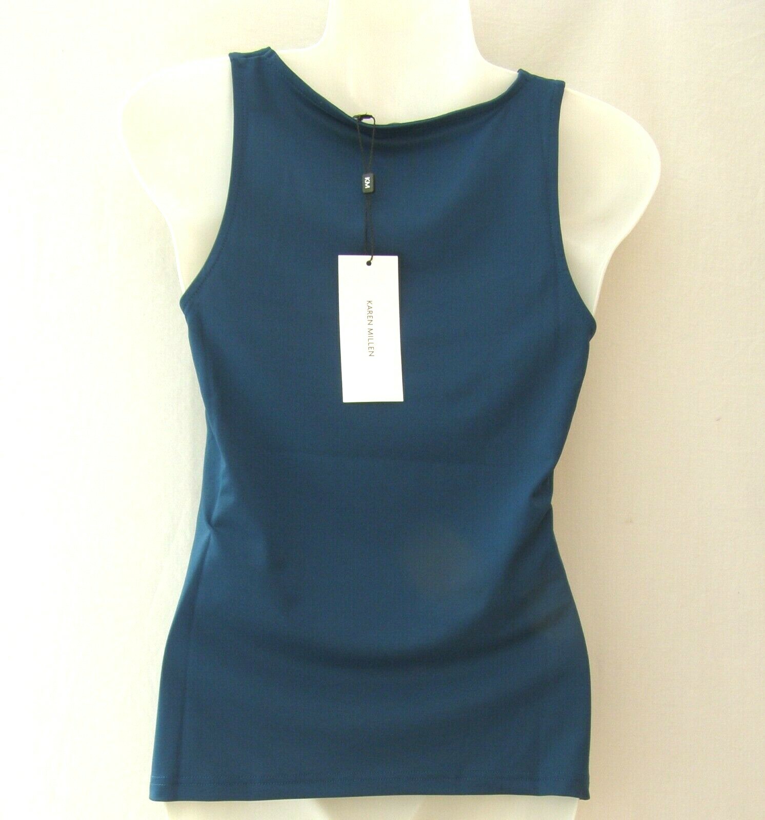 KAREN MILLEN BLUE IVORY LILAC CAMEL MICROFIBRE SLASH NECK TOP Sizes 8 to 16