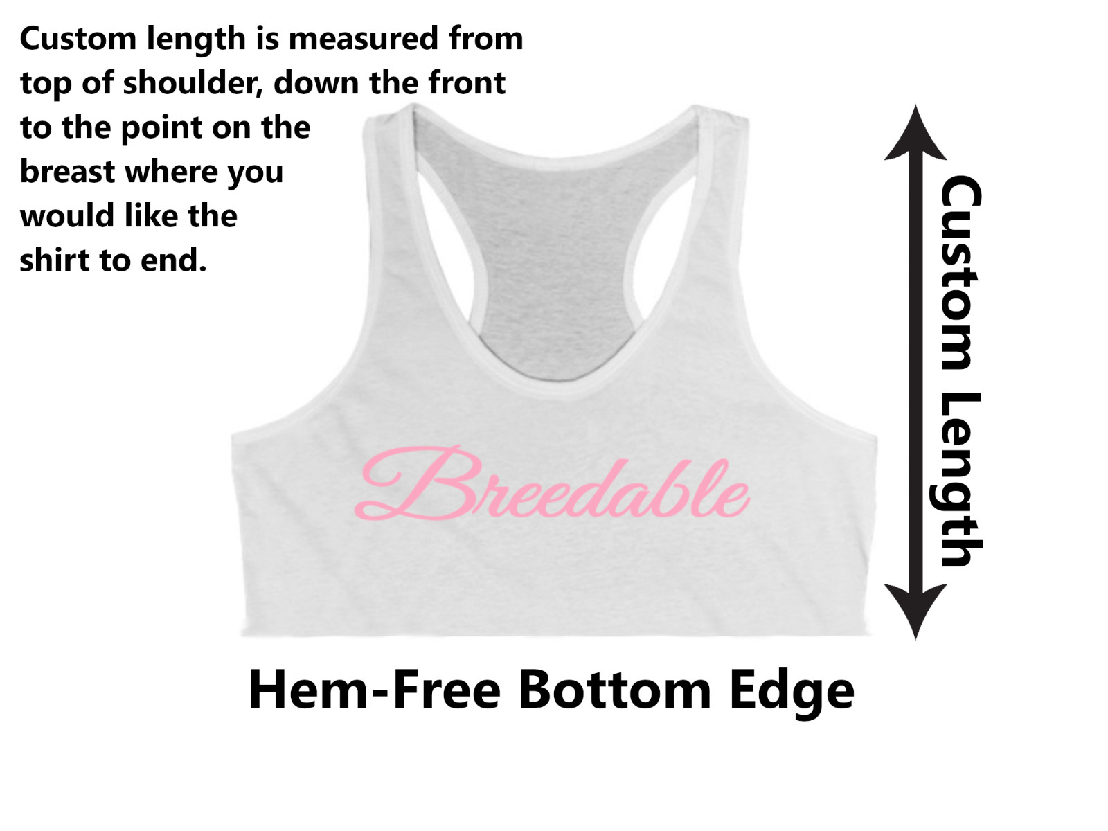Breedable Underboob Crop Top Custom Length Breed Me Slut Outfit