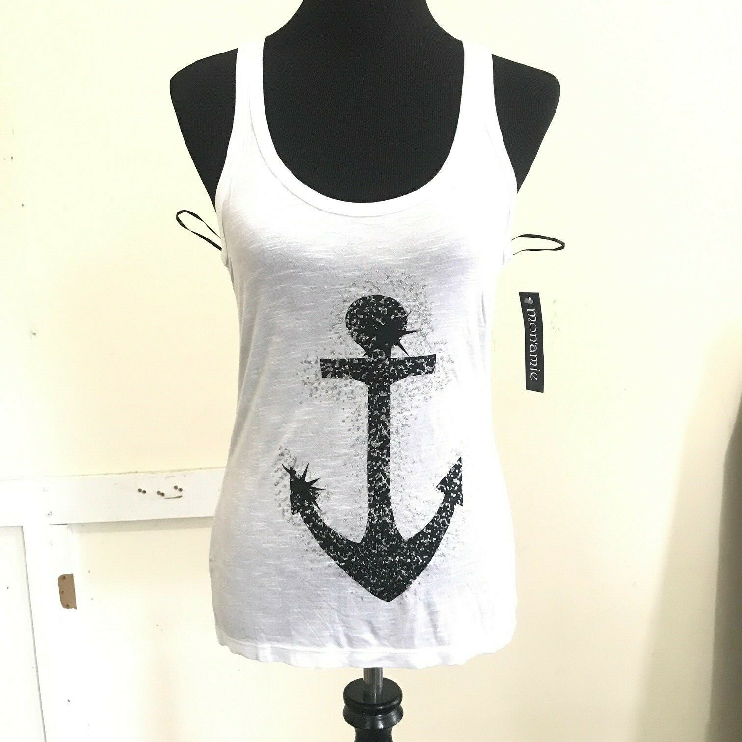 Women’s Jersey Anchor Racerback Summer Quality Tank top Soft Lightweight NEW