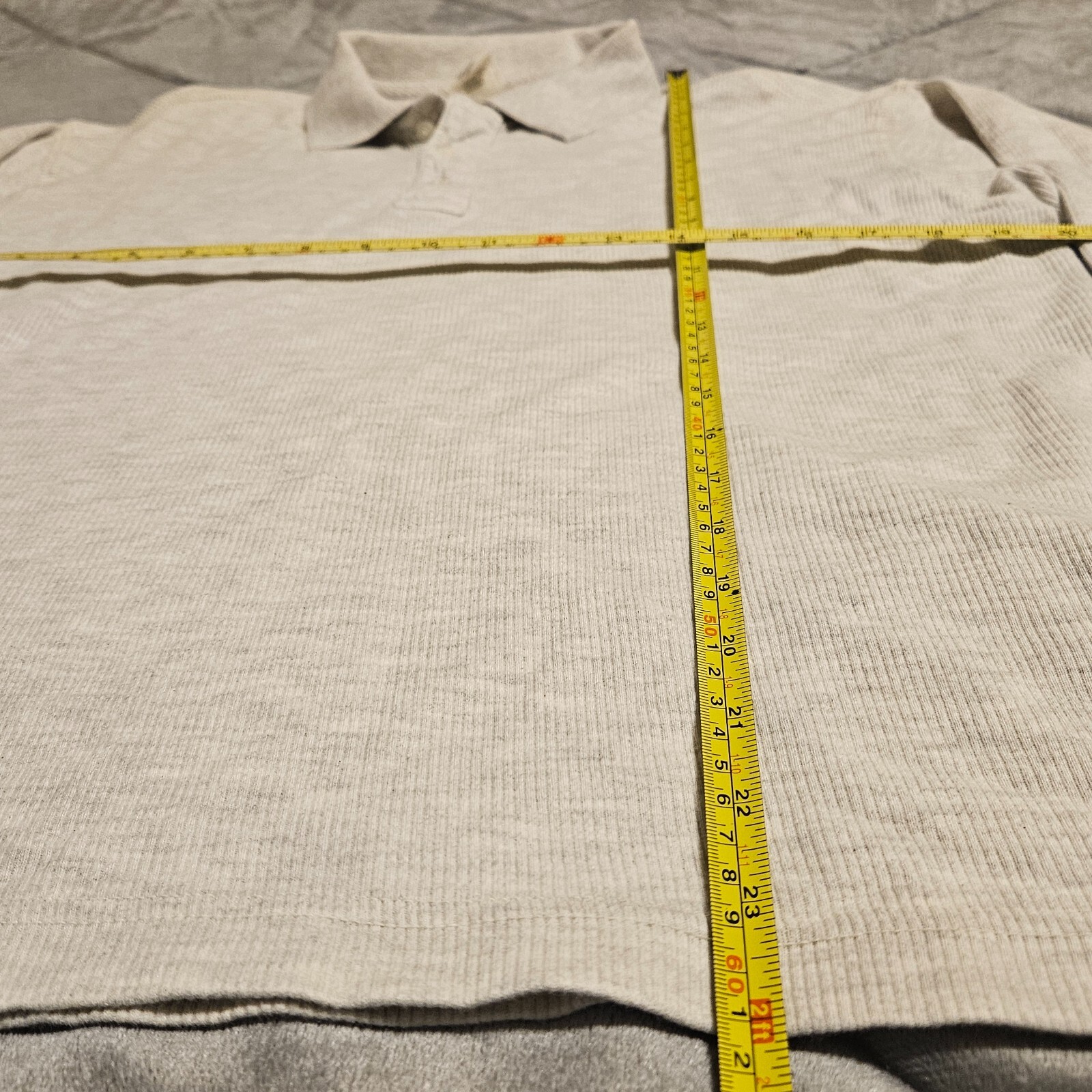 Old Navy Women’s Long-Sleeved Shirt – Small, Beige, Cotton Blend, Spread Collar