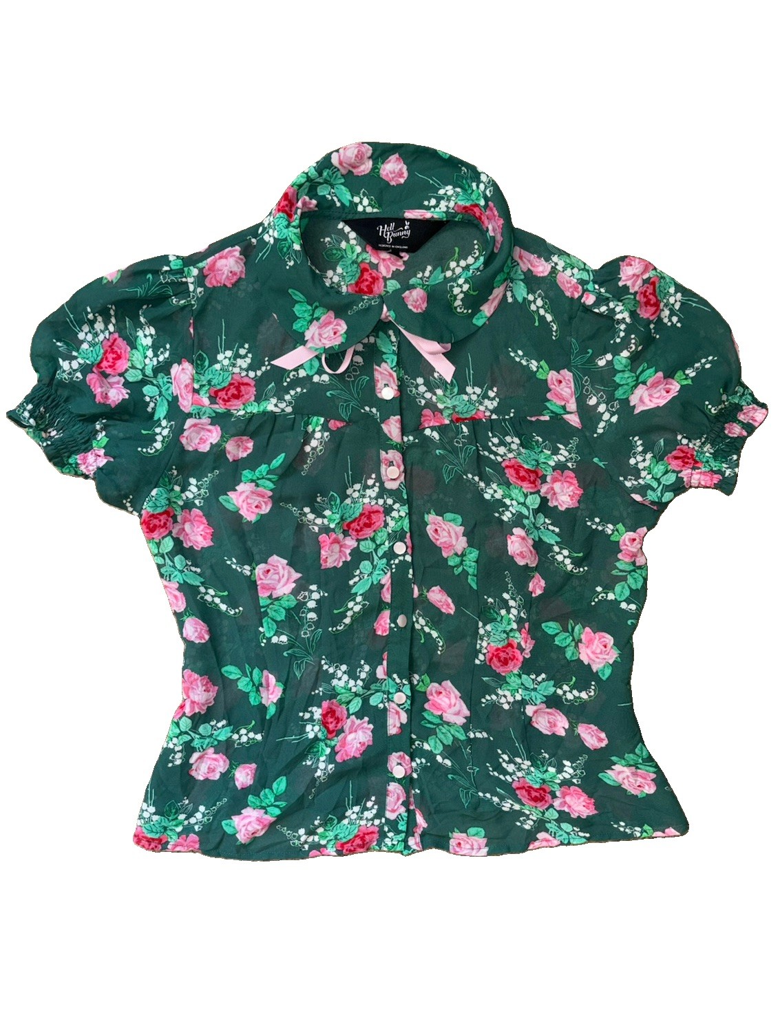 Hell Bunny Mabel Floral Blouse Size Small