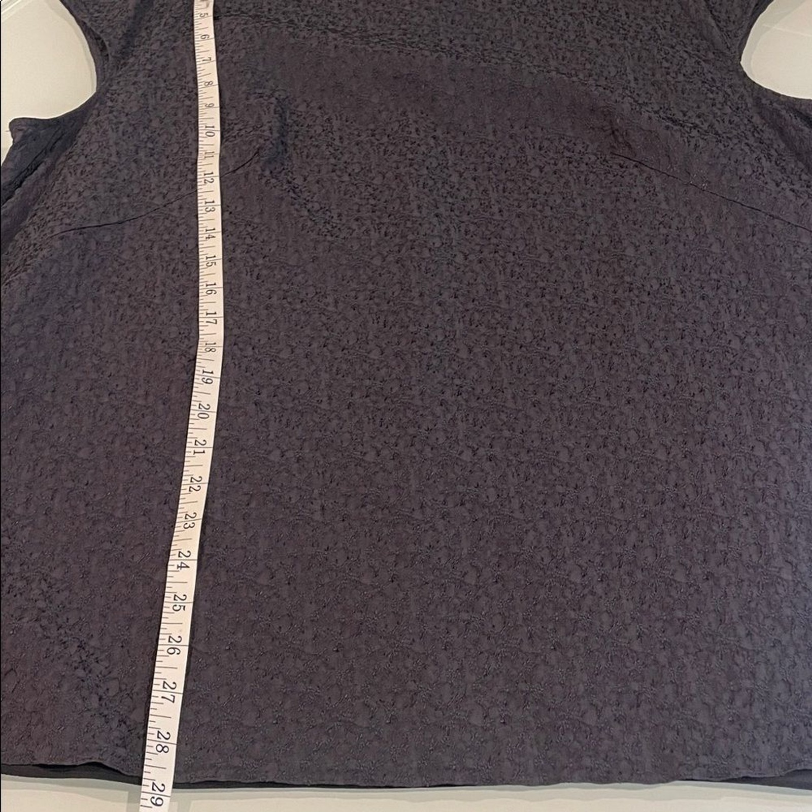 M.M. LaFleur Textured Belted Tunic Top Navy Blue Plus Size 2+ US 22