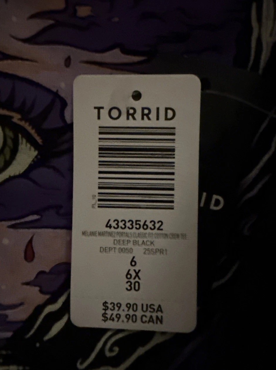 TORRID TEE SHIRT SHORT SLEEVE T SHIRT TOP 6 6X 6XL 30 NEW