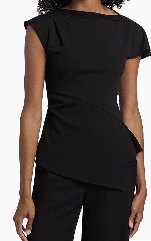 Derek Lam 10 Crosby Luelle Asymmetric Crepe Knit Top $350
