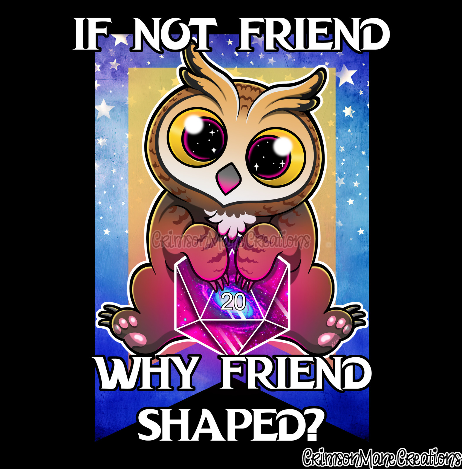Owlbear T-Shirt – DnD RPG Fantasy Gameplay Tabletop d20 Dice – Kids Ladies Mens