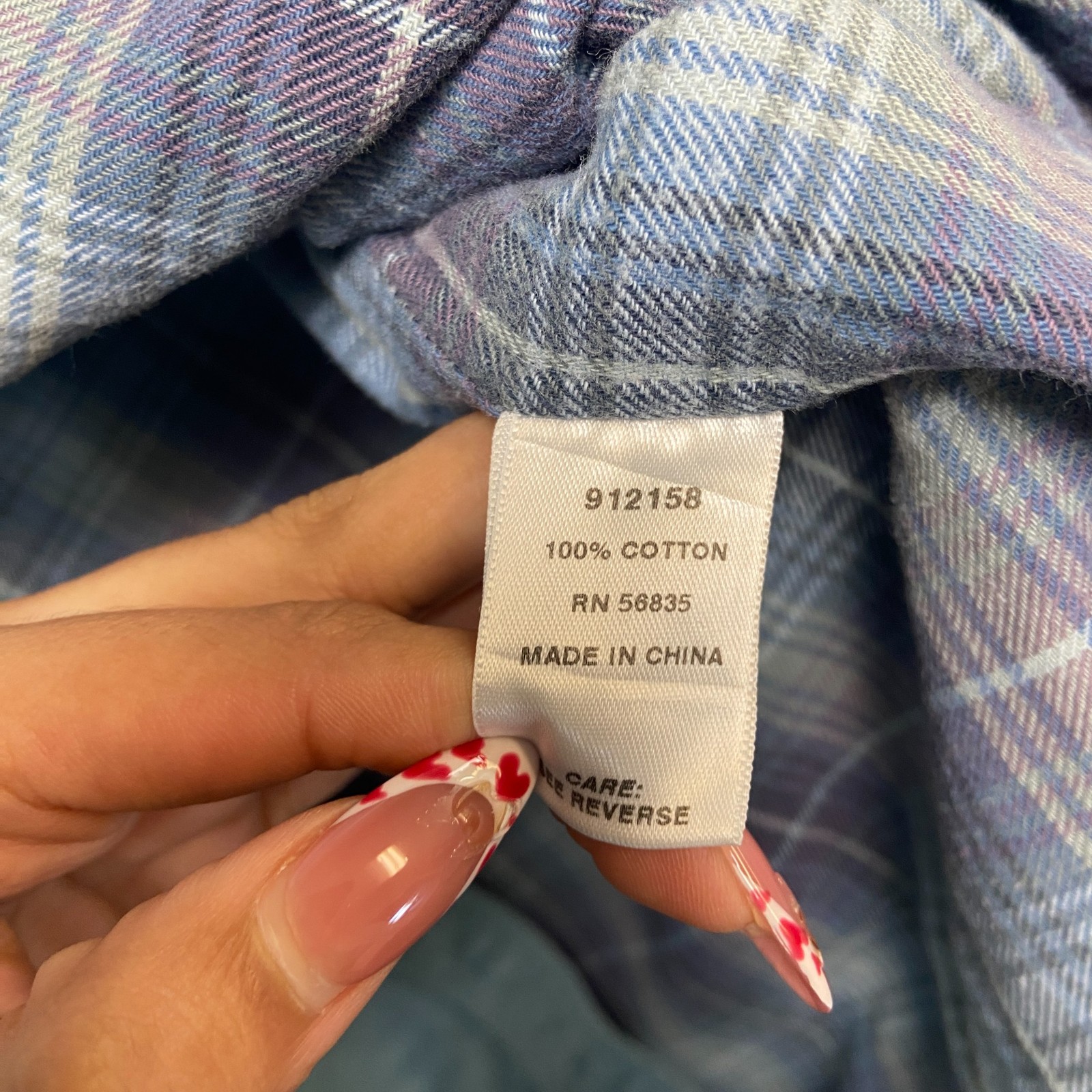 VTG Cabelas Shirt Women Large Blue Cotton Flannel Lined Long Sleeve Button Up