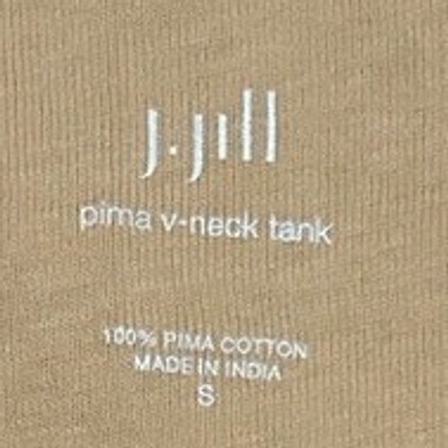 NWT J Jill 100% Pima V-Neck Tank Top Orange Sleeveless Basic Layering Size S