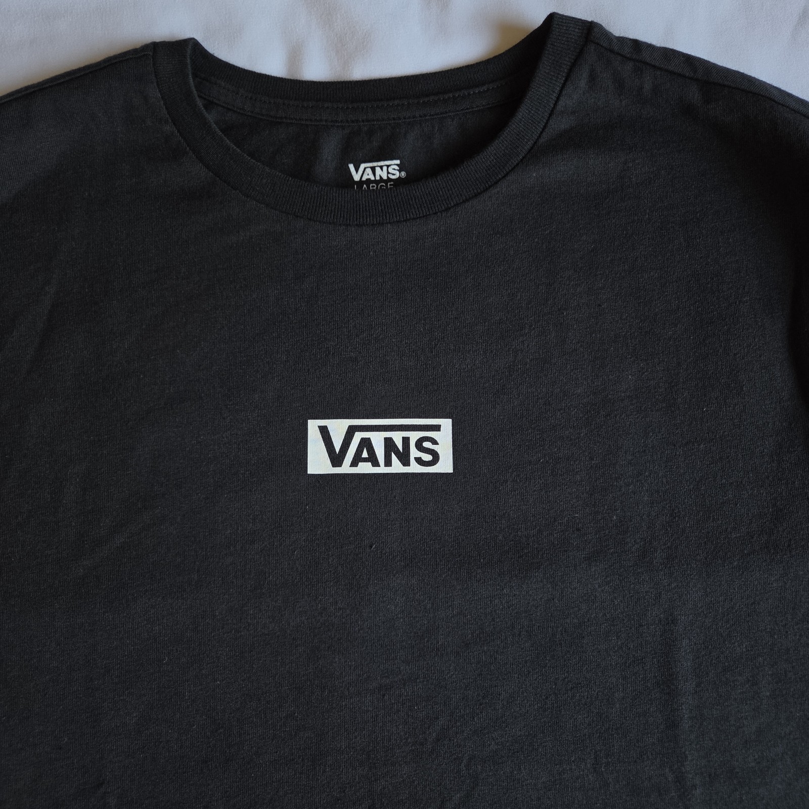 Vans Off The Wall Women’s S, L Black Long Sleeve Graphic Logo T-Shirt Tee New