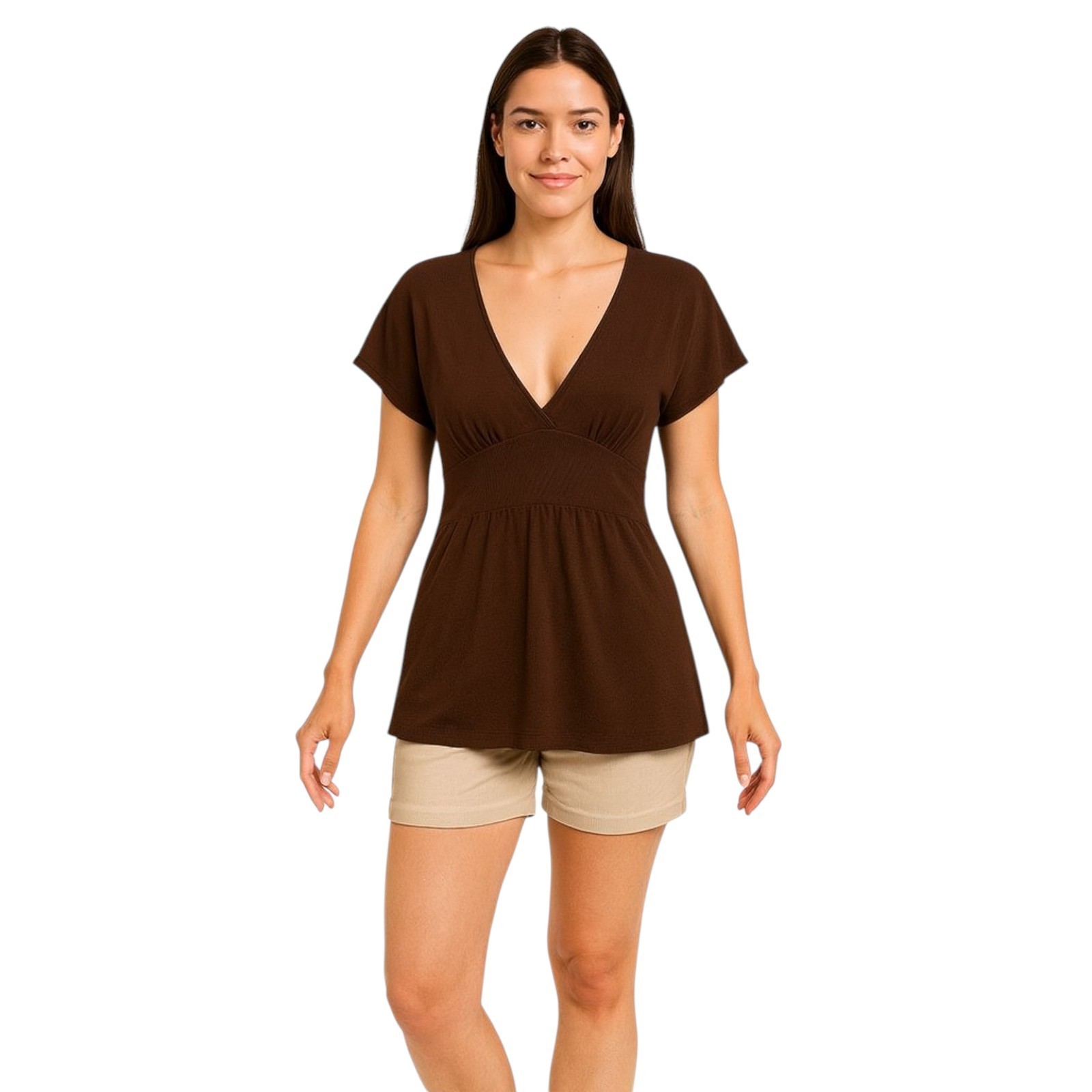 Sonoma Life + Style X-Large Brown Tunic / Swimsuit Cover-up Cotton Blend Beach