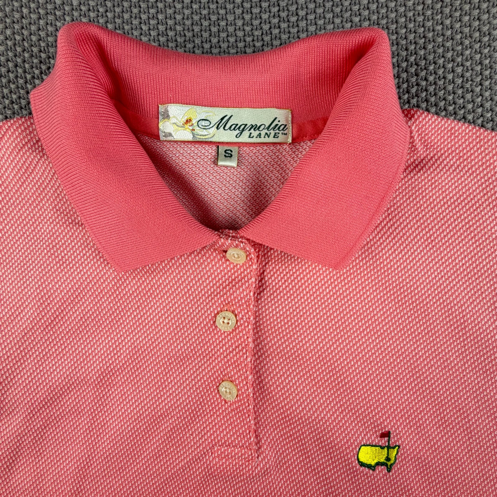 Authentic The Masters Magnolia Lane S Sleeveless Polo Shirt Geometric Logo – EUC