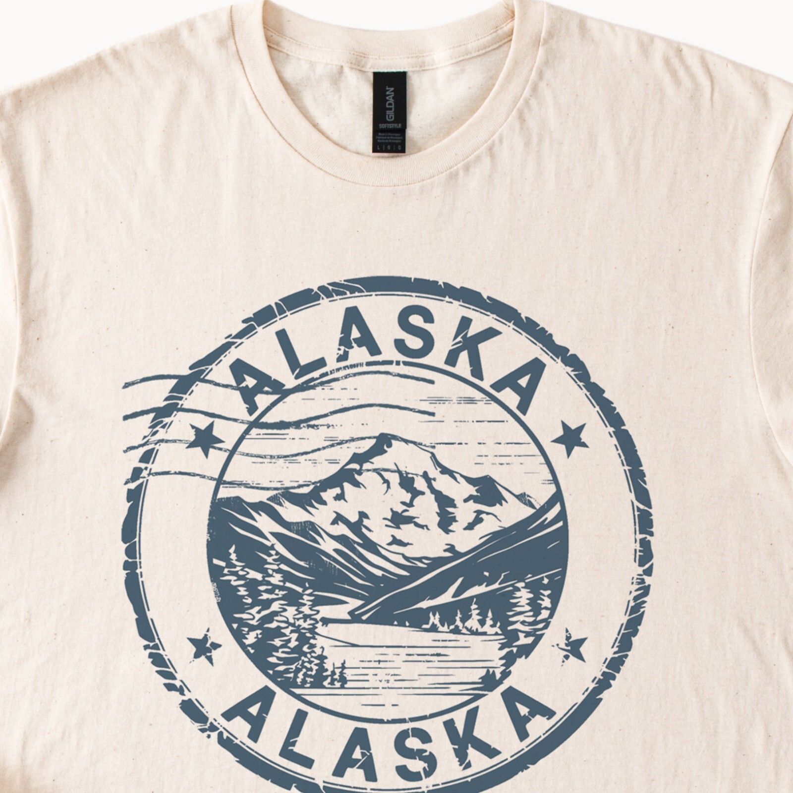 Alaska Mountain Graphic T Shirt Nature Landscape Tee Outdoor Adventure Shirt
