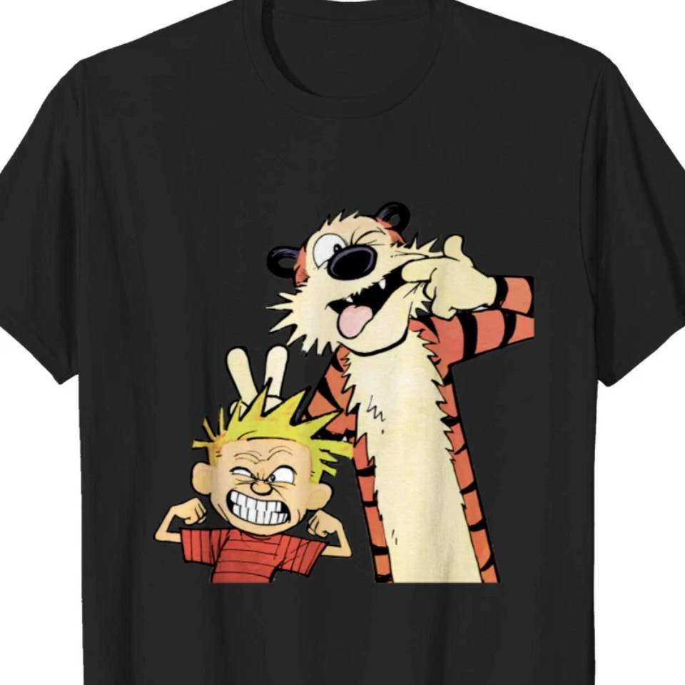 Calvin And Hobbes T-Shirt, Retro 90S Cartoon Tshirt All Sizes S-5XL