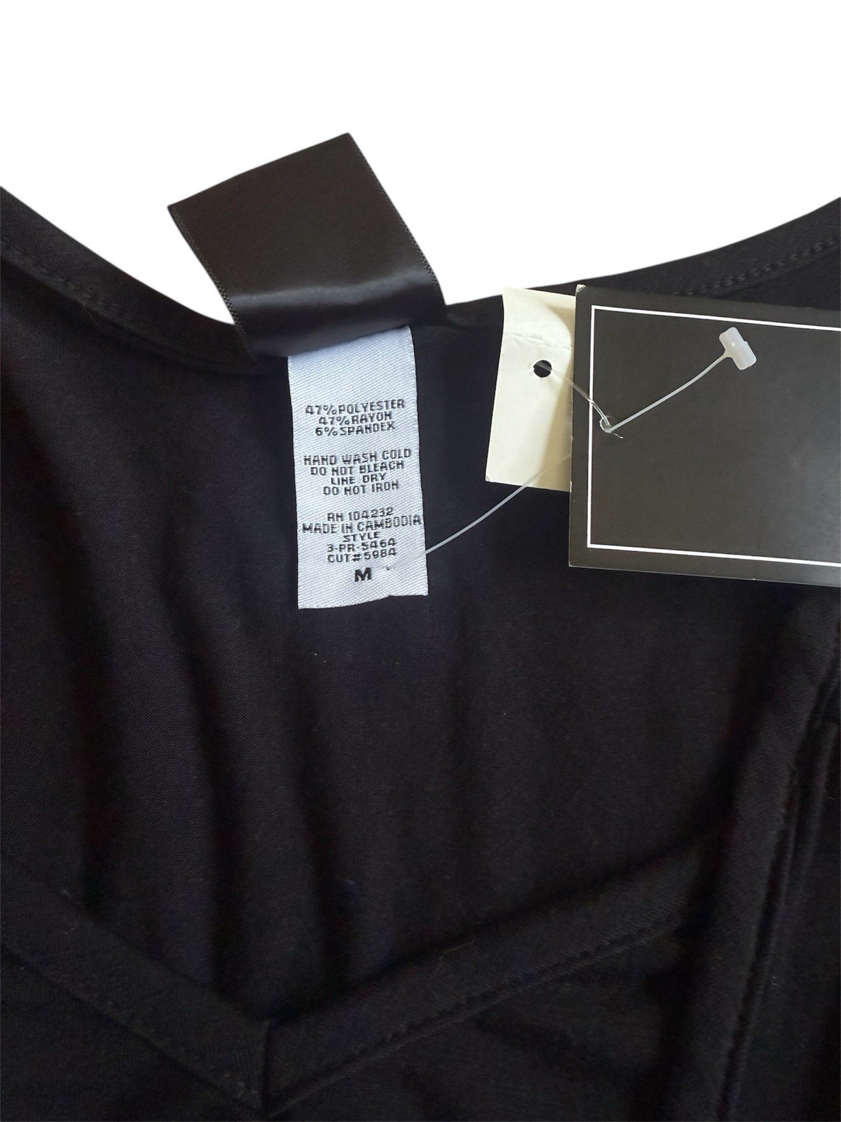 JTB Sleeveless Blouse Twist Detail Black Size Medium Shirt Top
