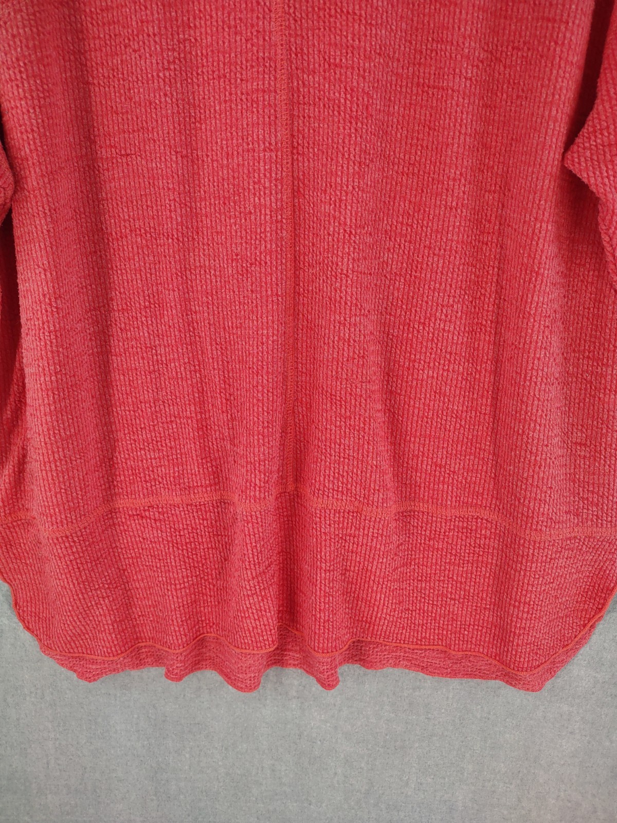 SnoSkins Top Medium Coral Red Thermal Dolman Pullover Cozy Outdoor Cabin Chic US