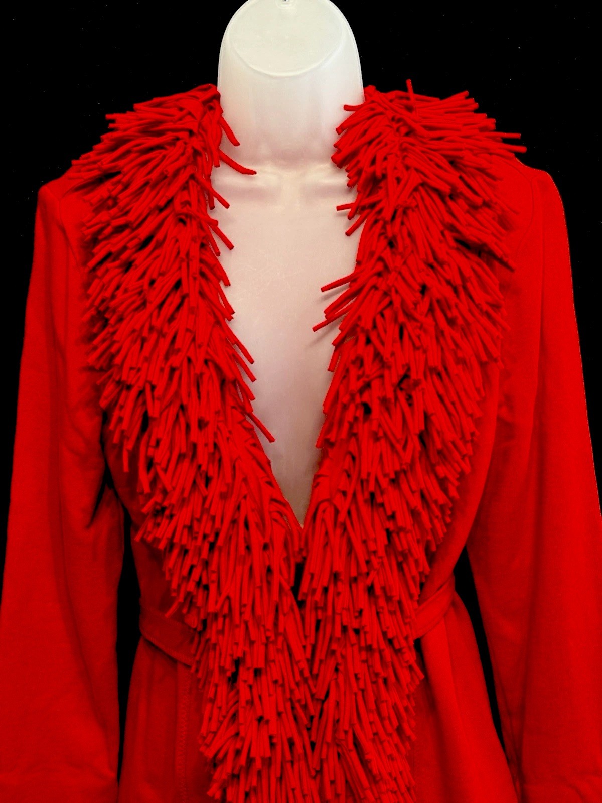 Ruby Rd. Red Fringe Fun Top Size Small NWT