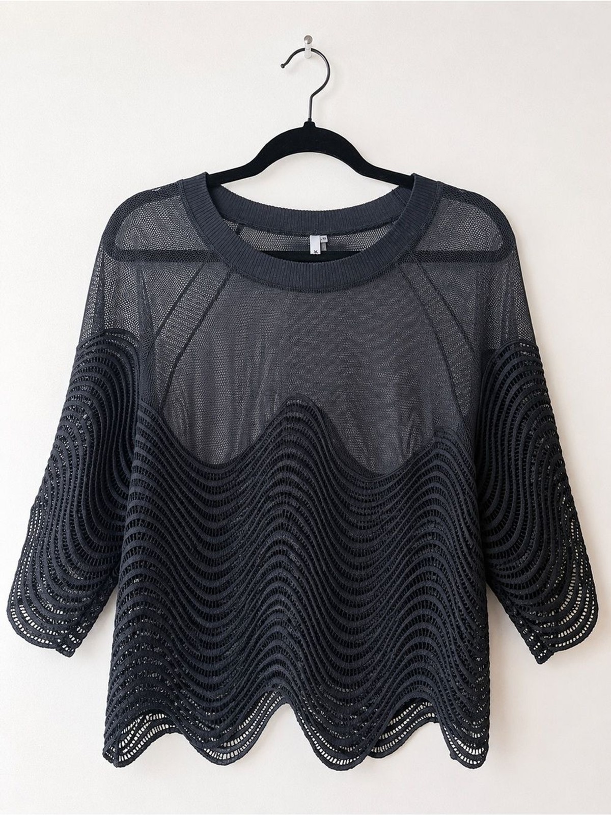 Cropped Sheer Pullover Top